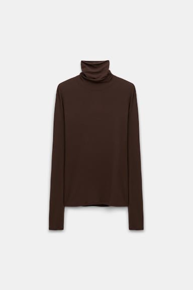 Dorothee Schumacher Long sleeve turtleneck chocolate