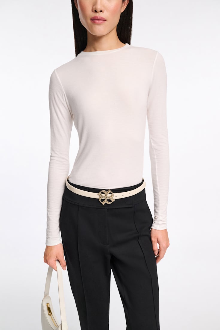 Dorothee Schumacher Long sleeve T-shirt eggshell