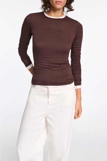 Dorothee Schumacher Long sleeve T-shirt chocolate