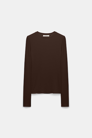 Dorothee Schumacher Softes Rundhalsshirt chocolate