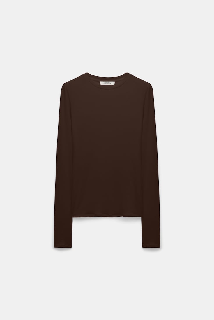 Dorothee Schumacher Long sleeve T-shirt chocolate