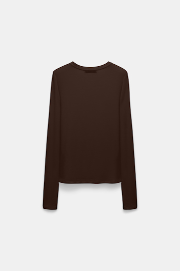 Dorothee Schumacher Long sleeve T-shirt chocolate