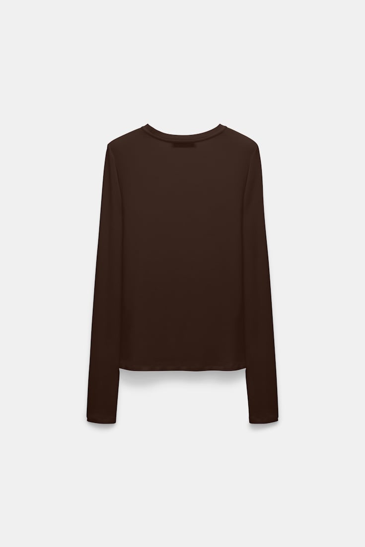 Dorothee Schumacher Long sleeve T-shirt chocolate