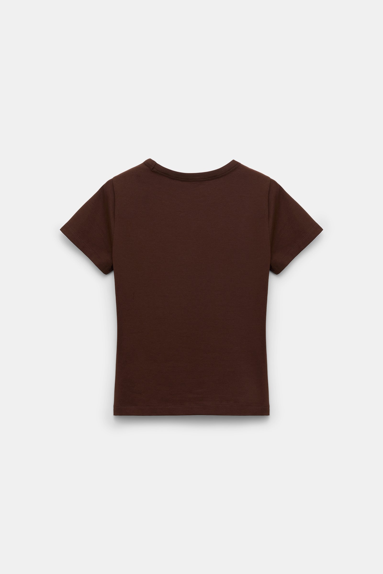 Dorothee Schumacher Rundhalsshirt mit gedoppeltem Kragen chocolate