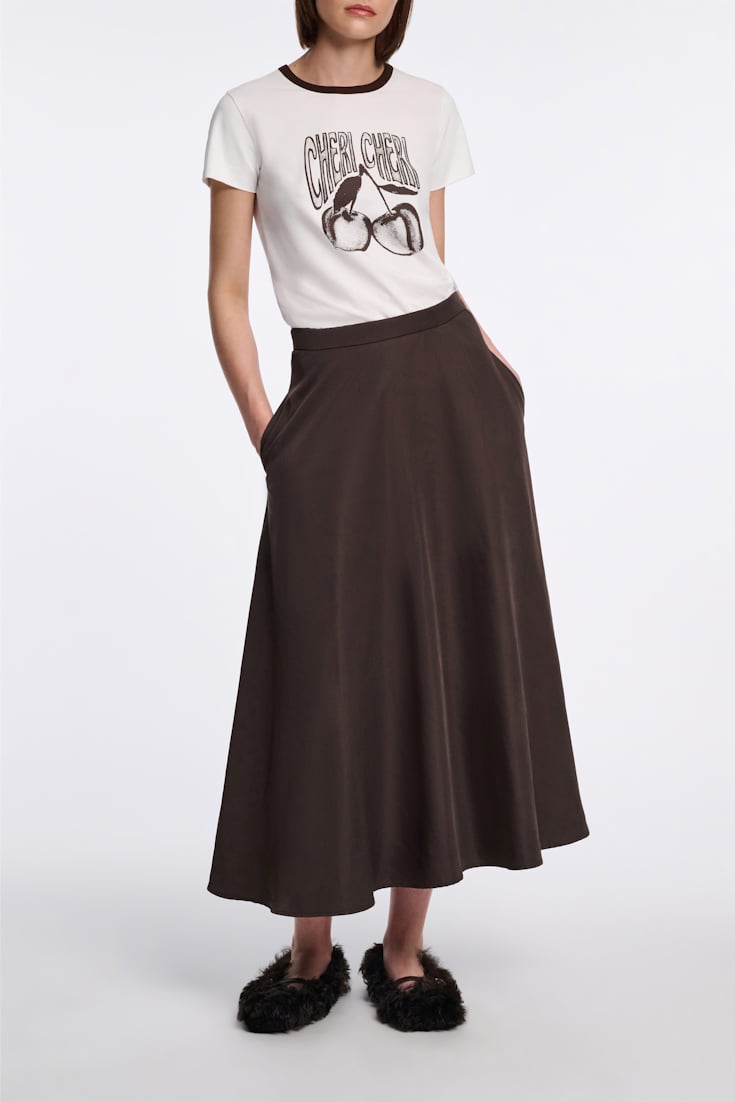Dorothee Schumacher T-shirt with "CHERI CHERI" print camellia white