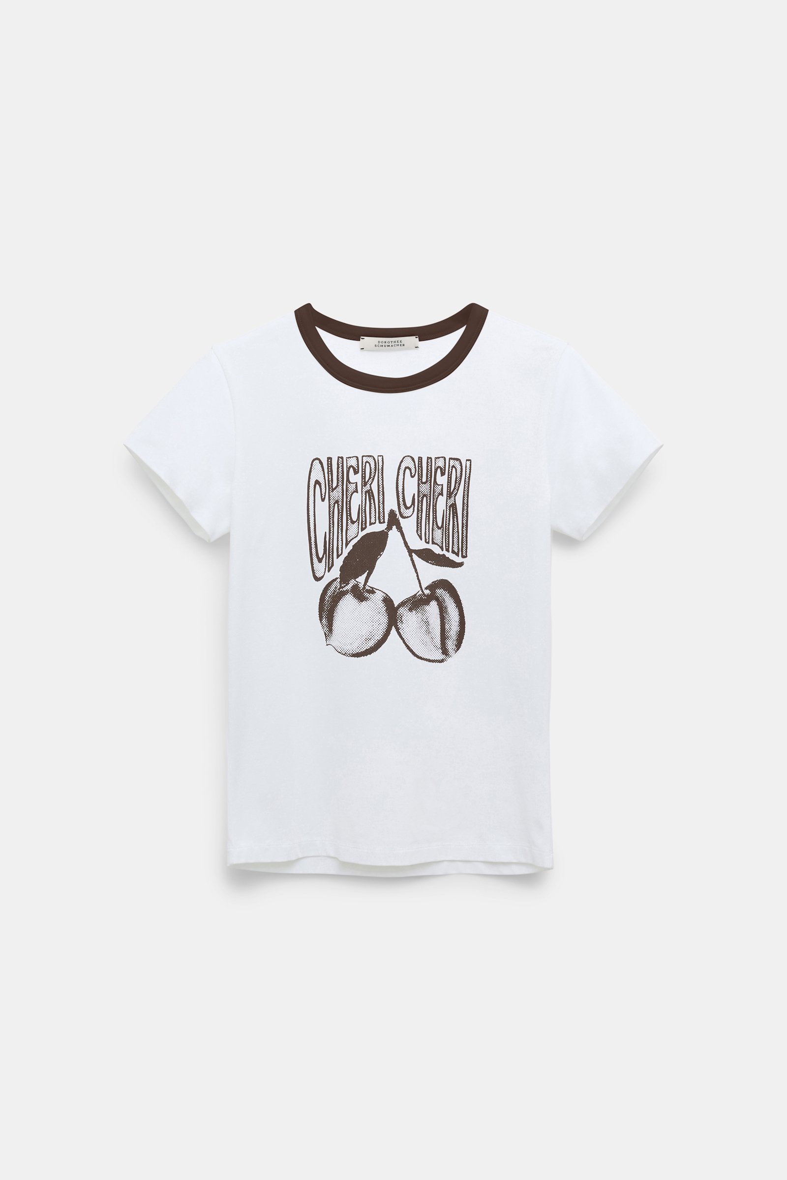 Dorothee Schumacher T-shirt with "CHERI CHERI" print camellia white