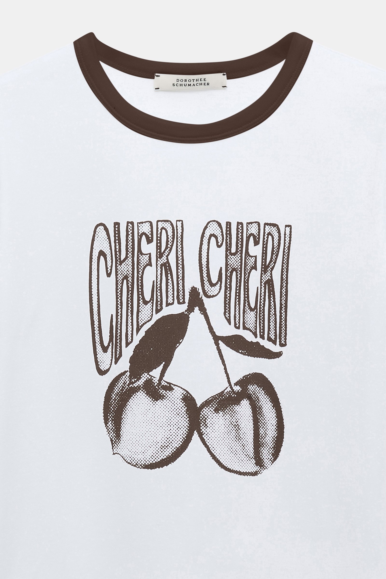 Dorothee Schumacher T-shirt with "CHERI CHERI" print camellia white