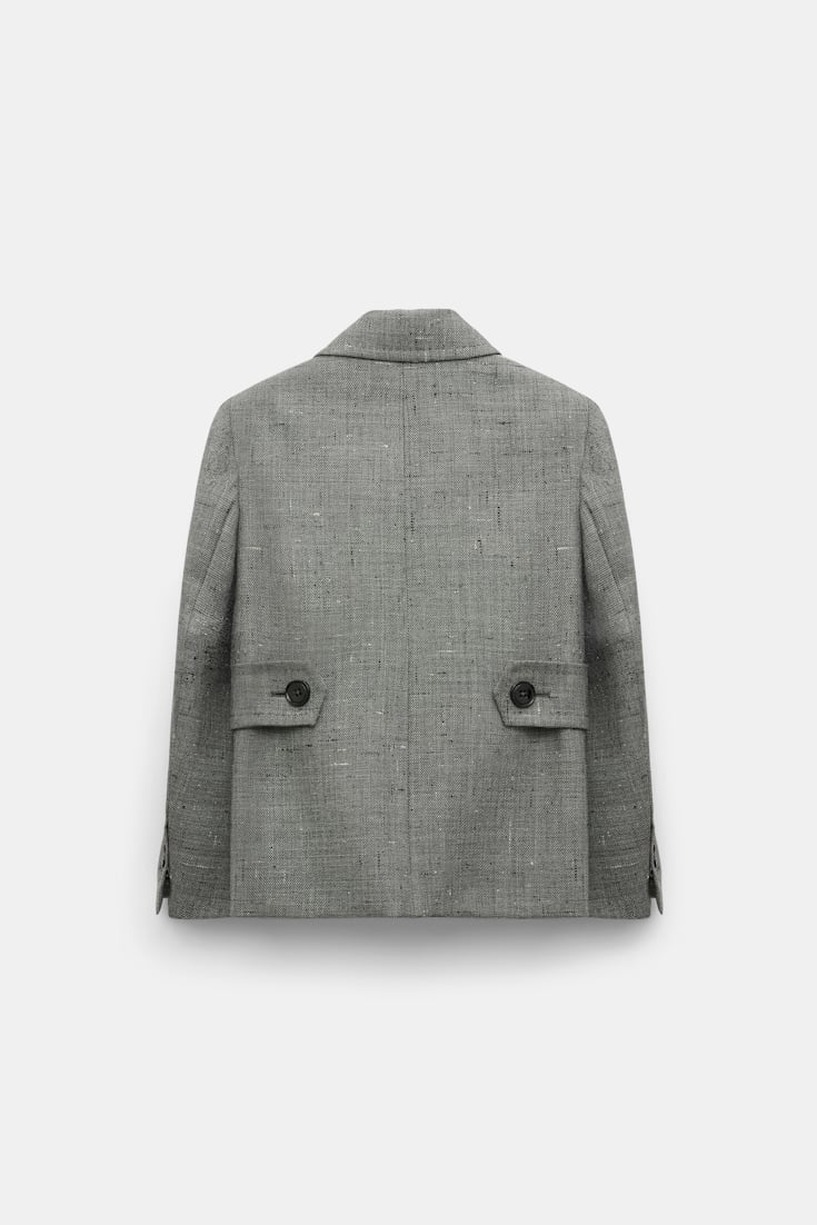 Dorothee Schumacher Boxy blazer in virgin wool pepper & salt
