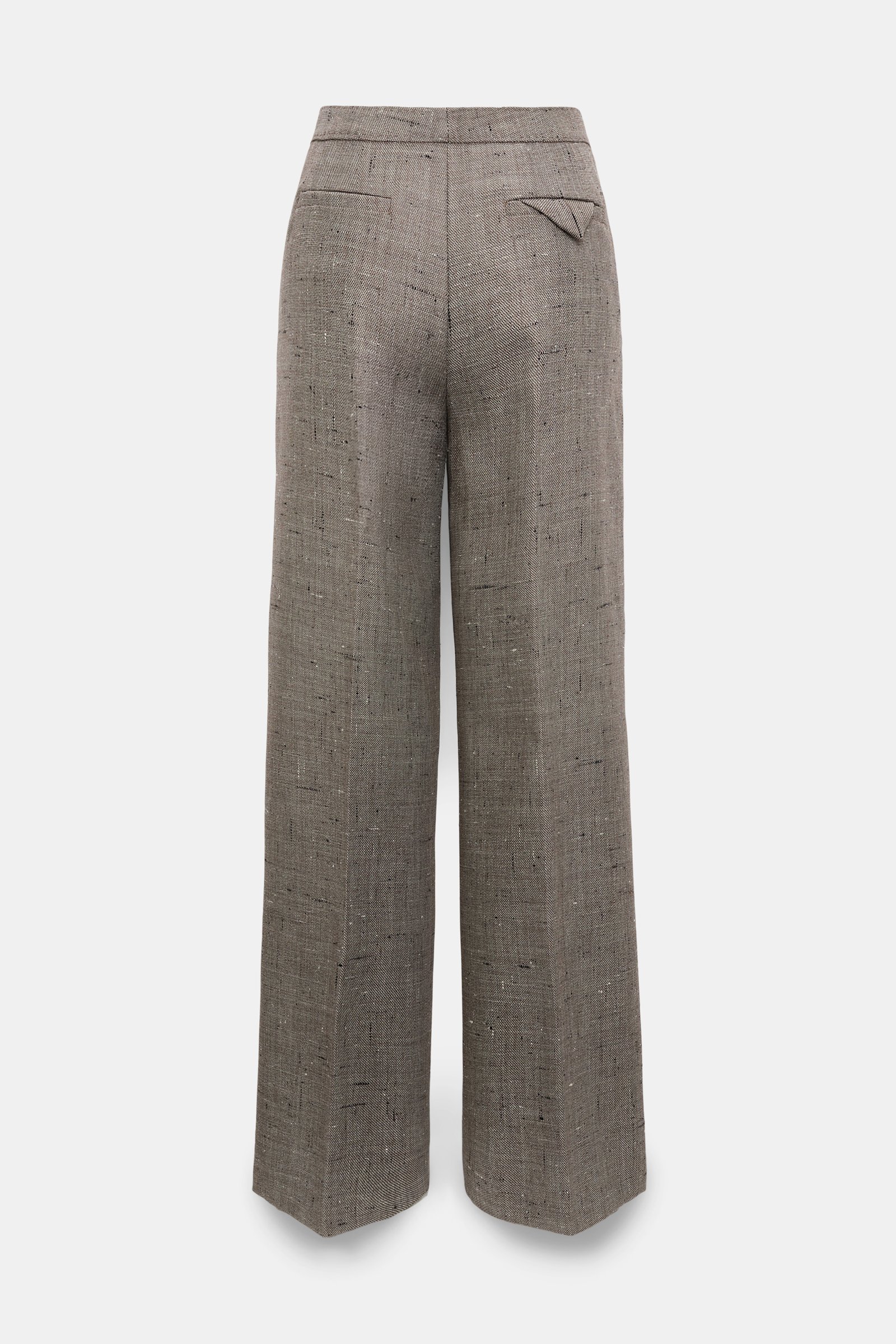 Dorothee Schumacher Wide leg pants in virgin wool pepper & chocoloate