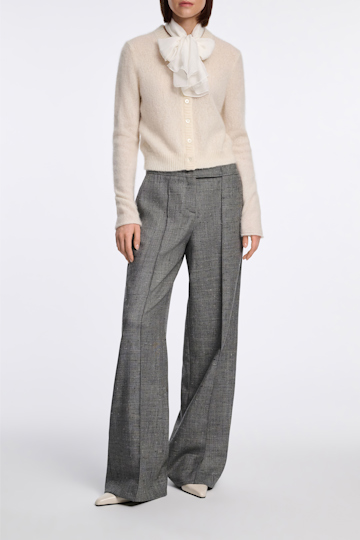 Dorothee Schumacher Wide leg pants in virgin wool pepper & salt