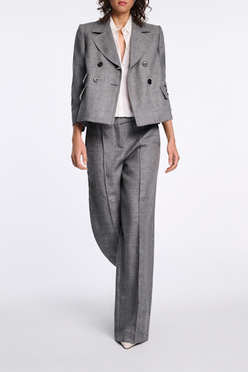Dorothee Schumacher Wide leg pants in virgin wool pepper & salt