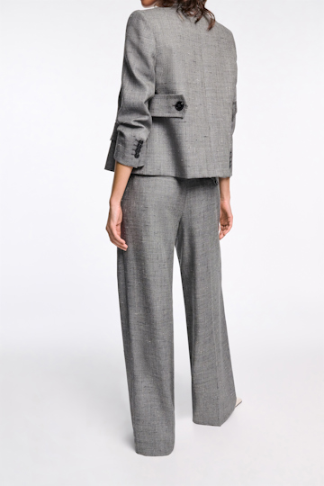 Dorothee Schumacher Wide leg pants in virgin wool pepper & salt