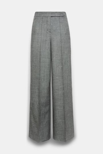 Dorothee Schumacher Wide leg pants in virgin wool pepper & salt