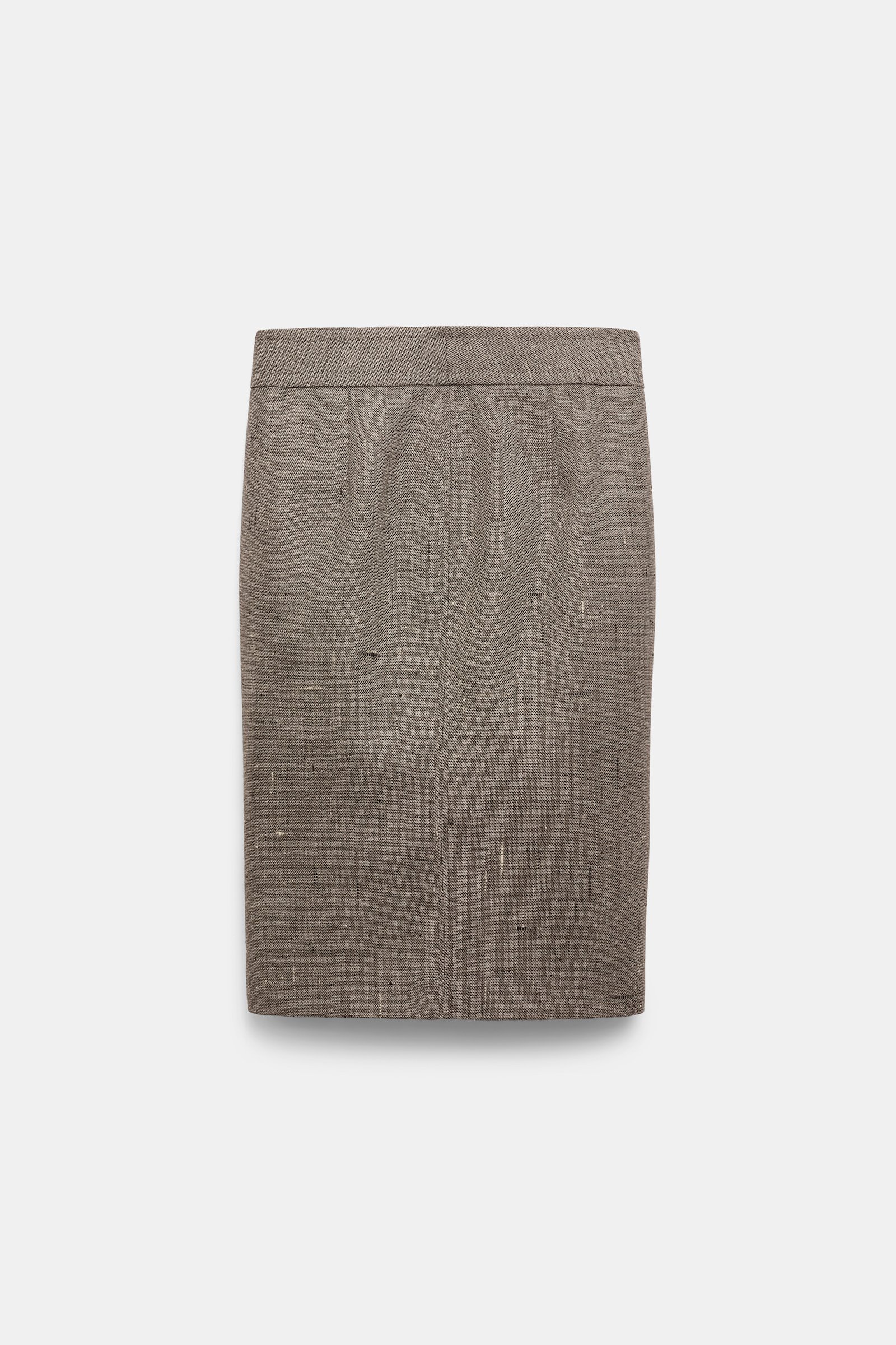 Dorothee Schumacher Pencil skirt in virgin wool pepper & chocoloate