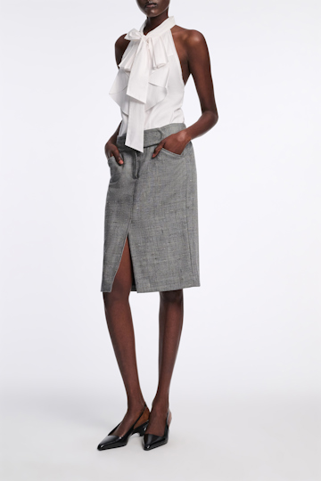 Dorothee Schumacher Pencil skirt in virgin wool pepper & salt