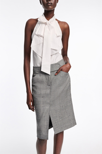Dorothee Schumacher Pencil skirt in virgin wool pepper & salt