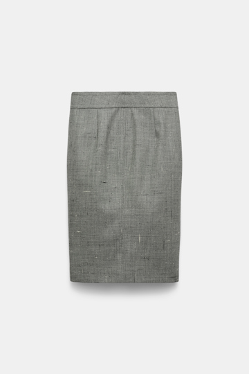 Dorothee Schumacher Pencil skirt in virgin wool pepper & salt