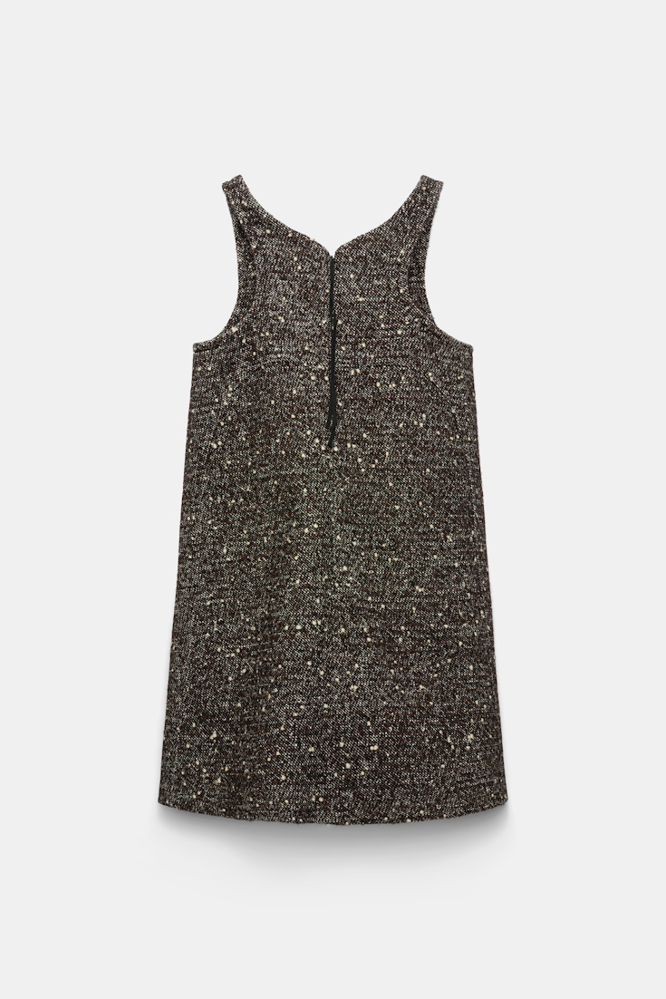 Dorothee Schumacher Handbesticktes Shift Dress chocolate tweed