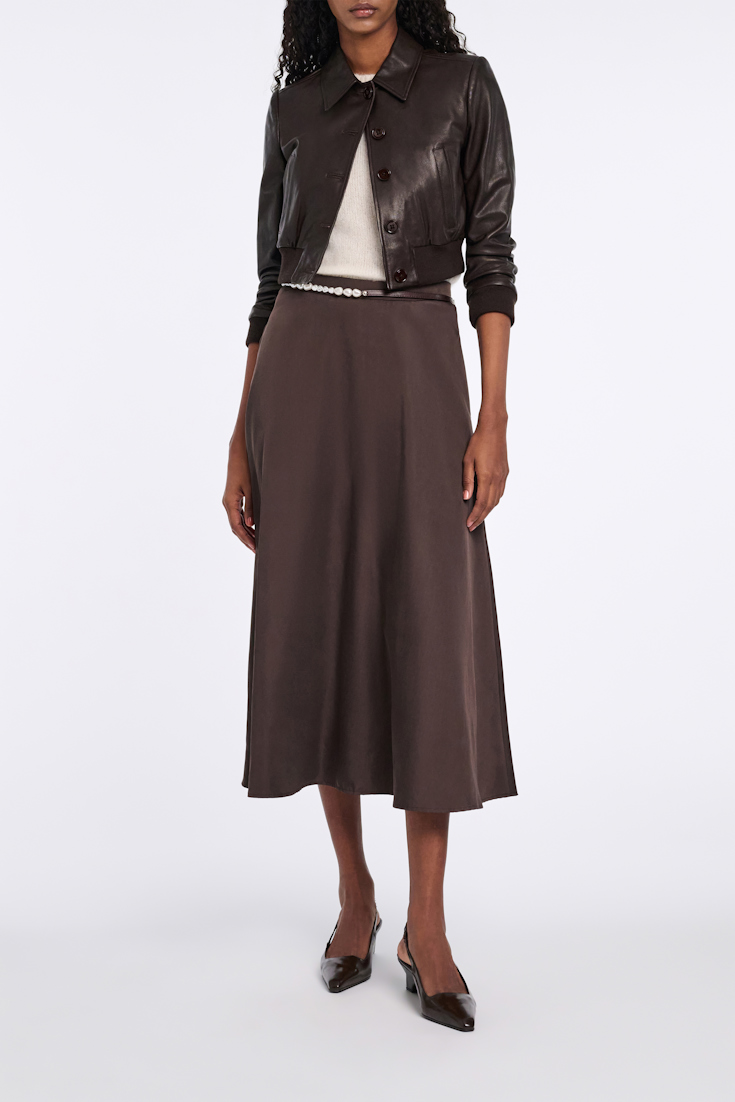 Dorothee Schumacher Mini-Lederblouson black chocolate