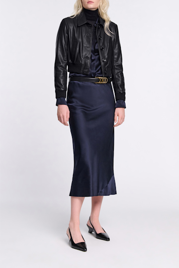 Dorothee Schumacher Mini-Lederblouson pure black