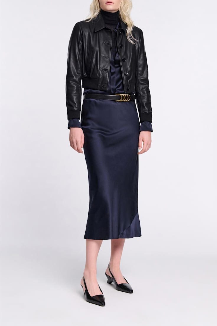 Dorothee Schumacher Mini-Lederblouson pure black