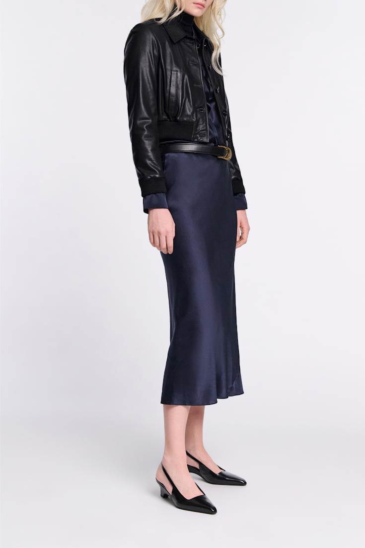 Dorothee Schumacher Mini-Lederblouson pure black
