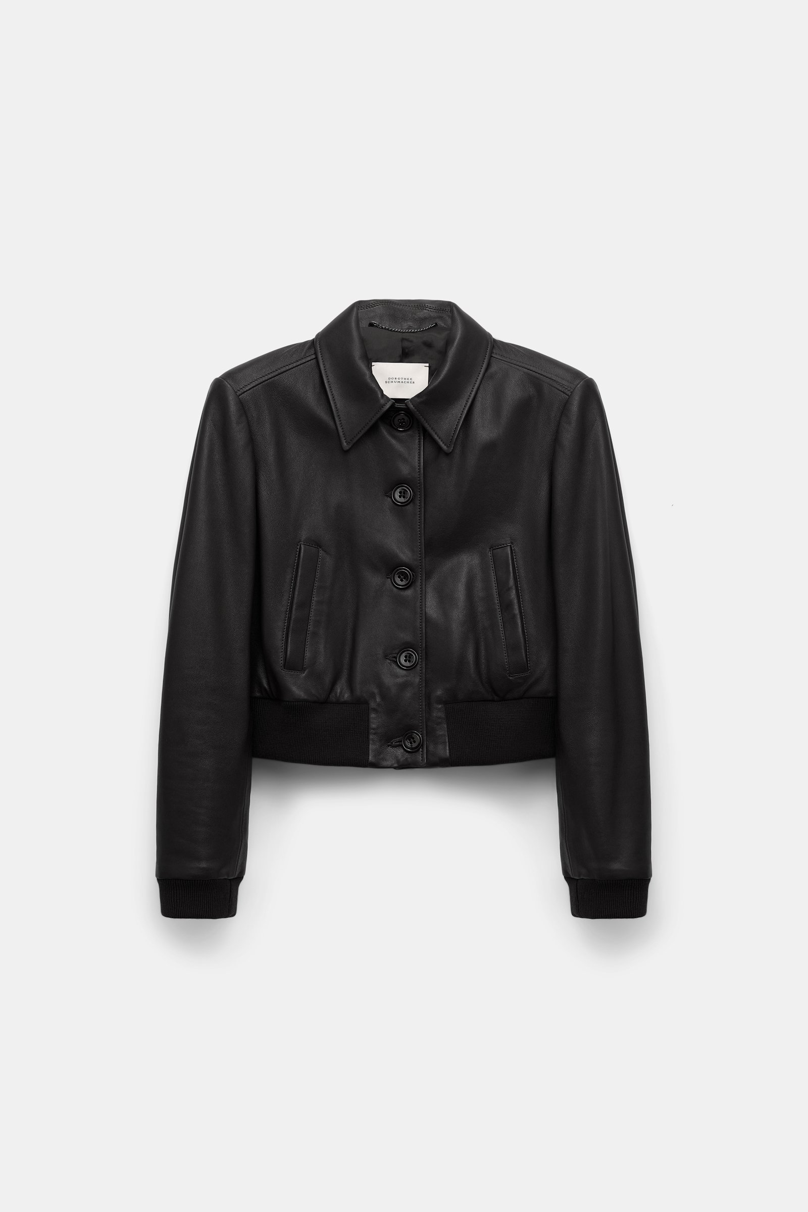 Dorothee Schumacher Mini-Lederblouson pure black