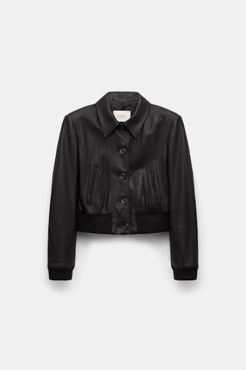 Dorothee Schumacher Mini-Lederblouson pure black