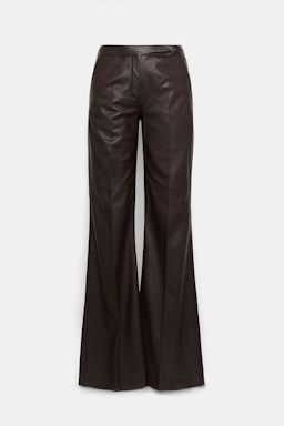 Dorothee Schumacher Lederhose mit ausgestelltem Bein black chocolate
