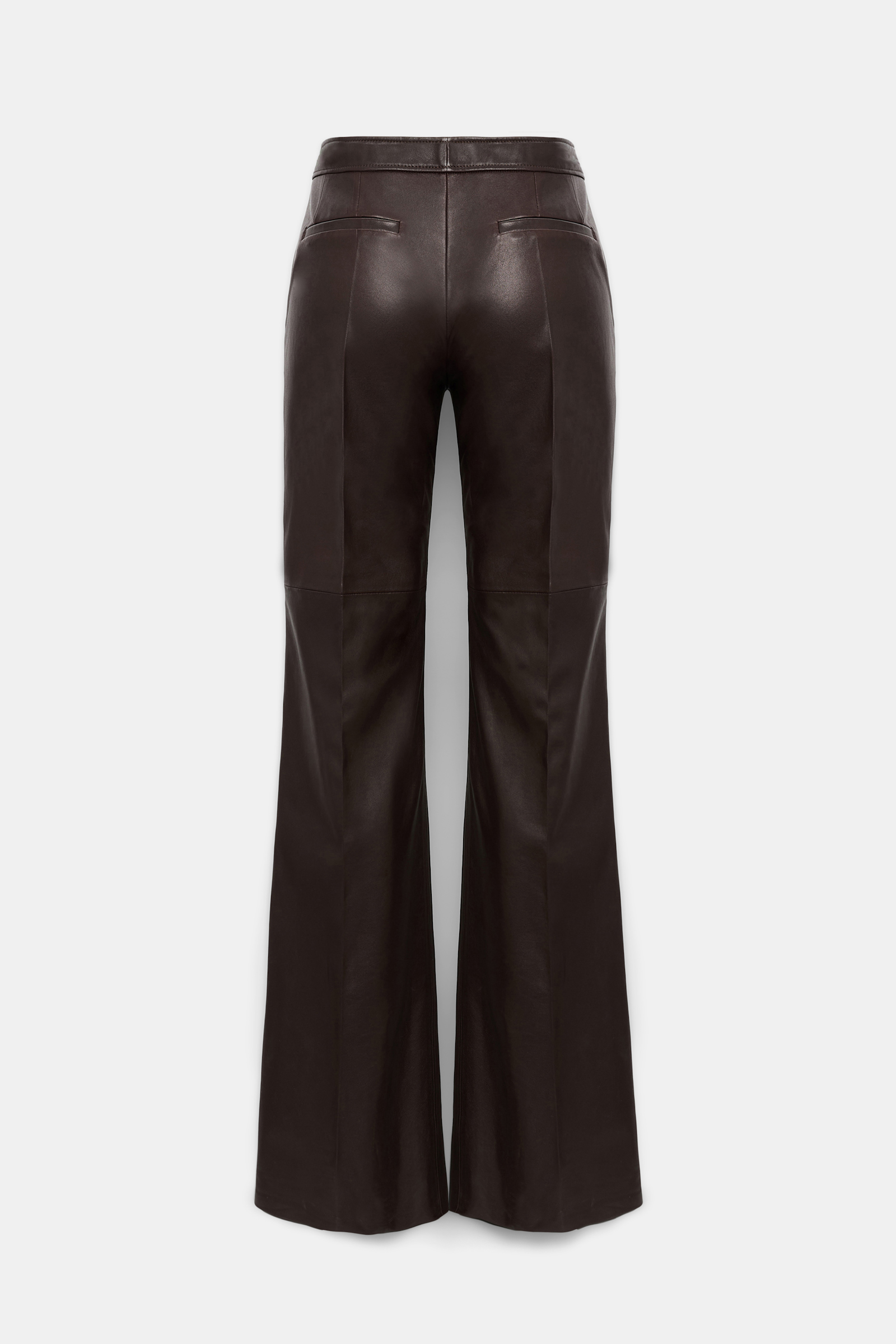 Dorothee Schumacher Lederhose mit ausgestelltem Bein black chocolate
