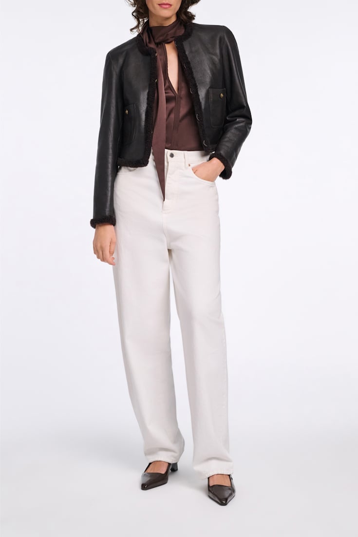 Dorothee Schumacher Shearling Wendejacke black chocolate