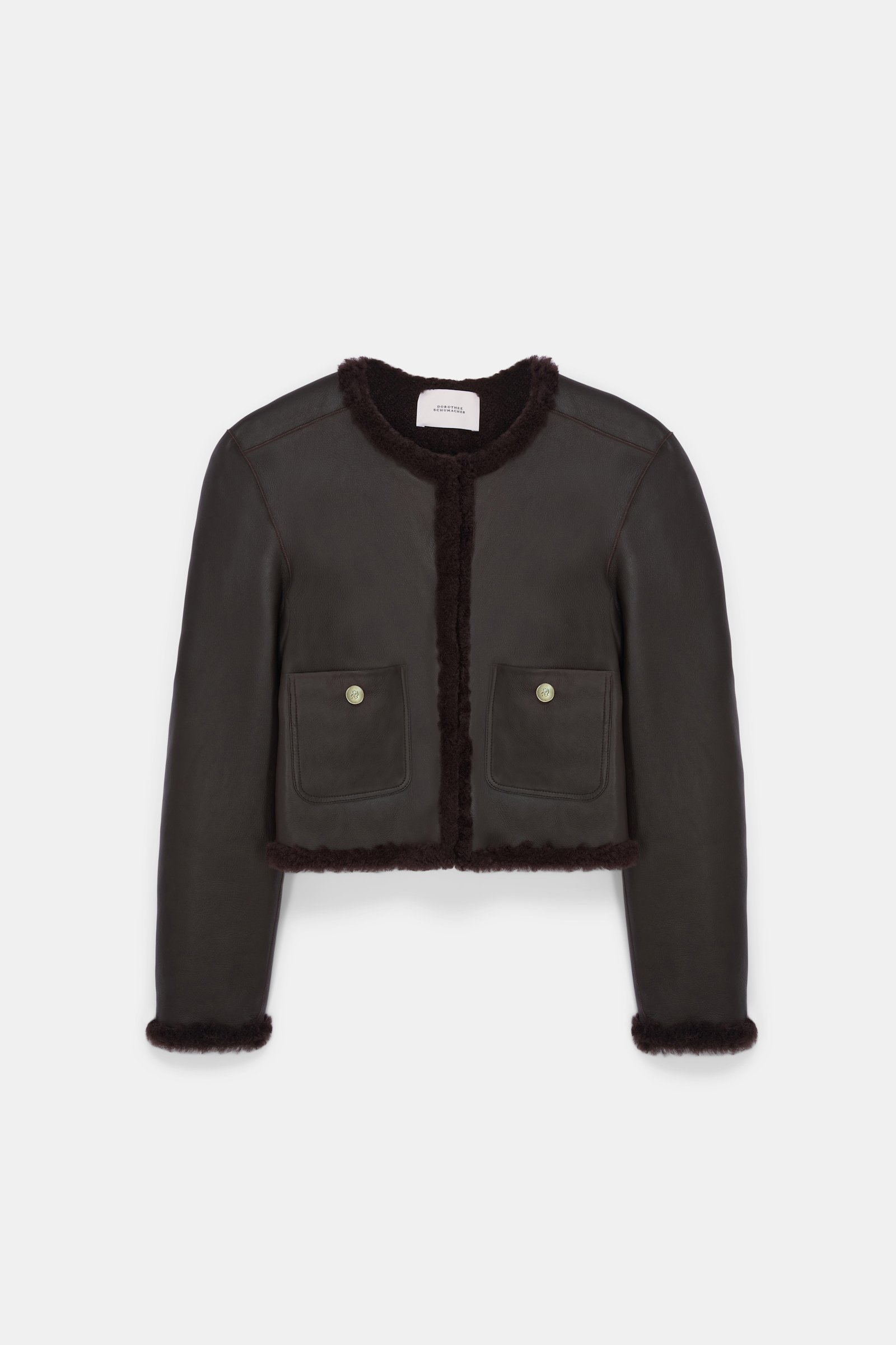 Dorothee Schumacher Shearling Wendejacke black chocolate