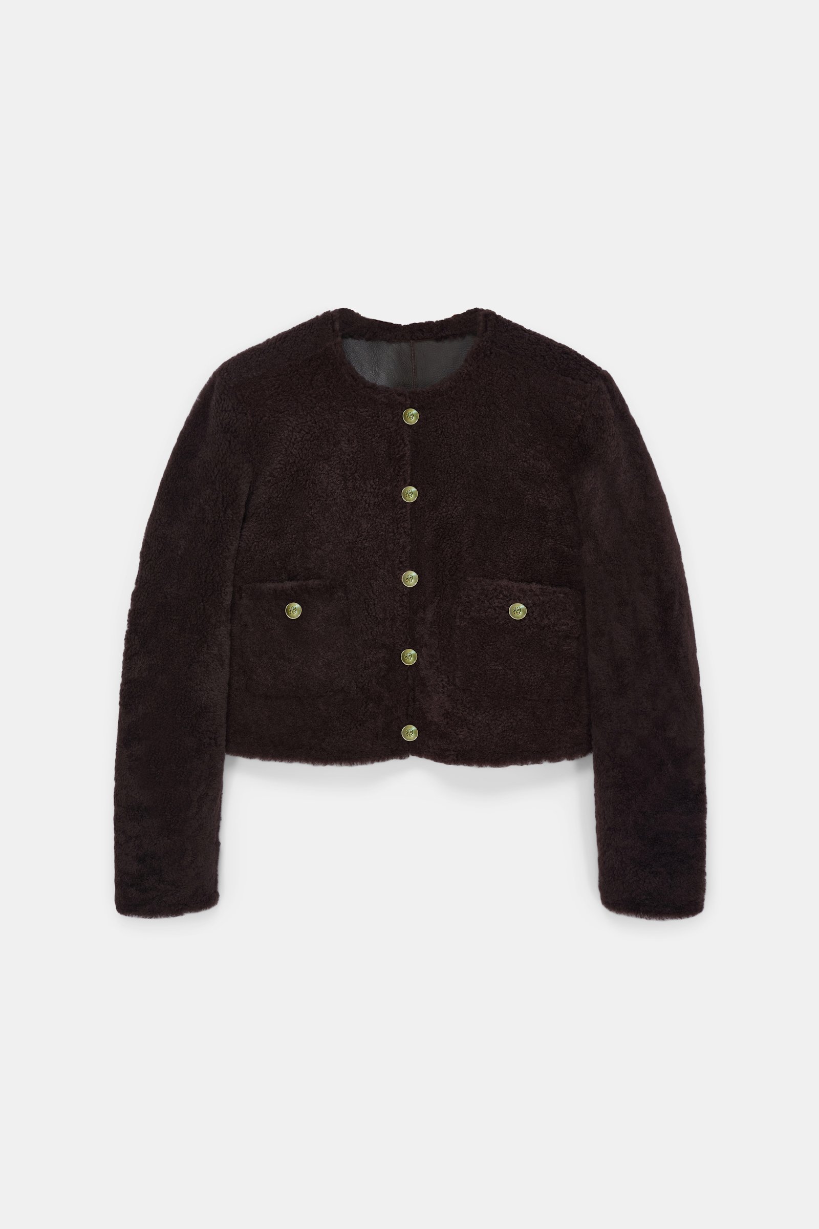 Dorothee Schumacher Shearling Wendejacke black chocolate