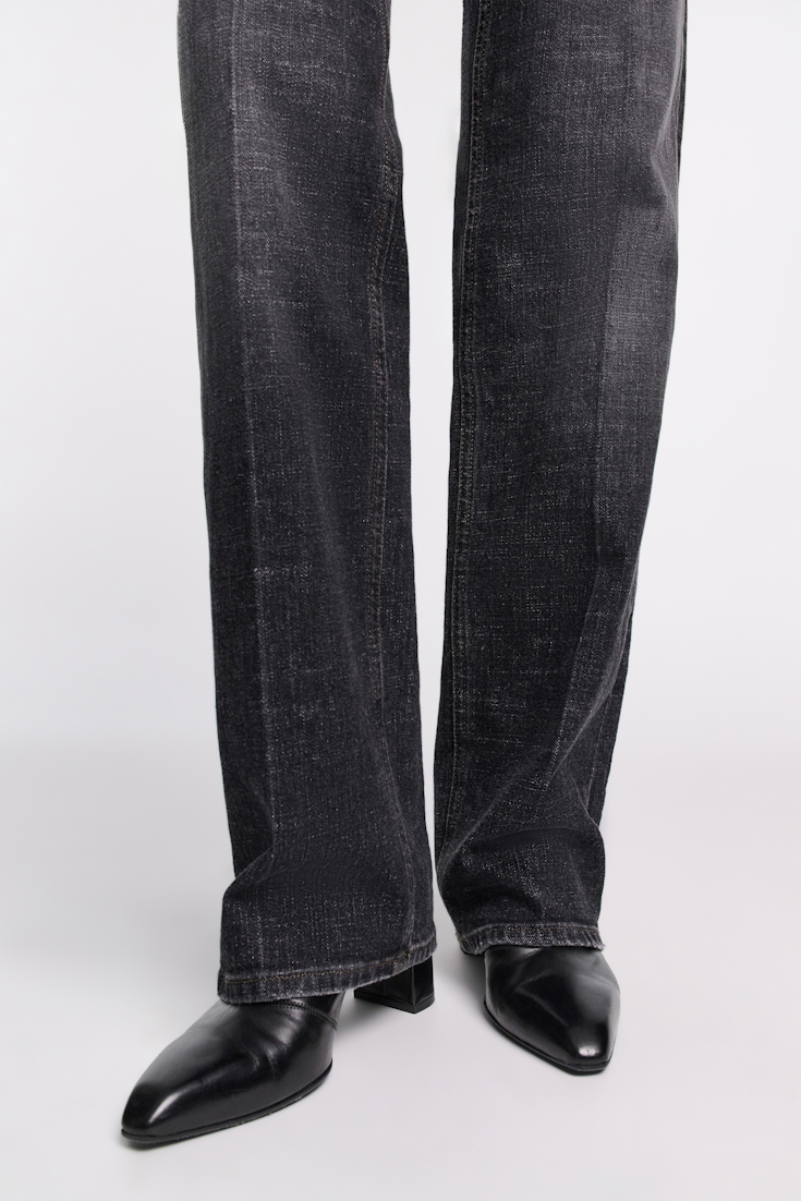 Dorothee Schumacher Long, straight leg jeans stone black denim