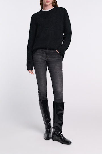 Dorothee Schumacher Long, skinny leg jeans stone black denim