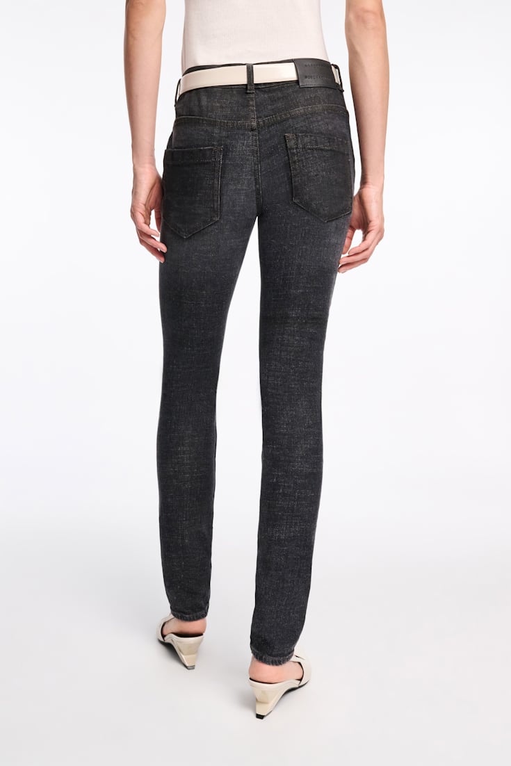 Dorothee Schumacher Long, skinny leg jeans stone black denim
