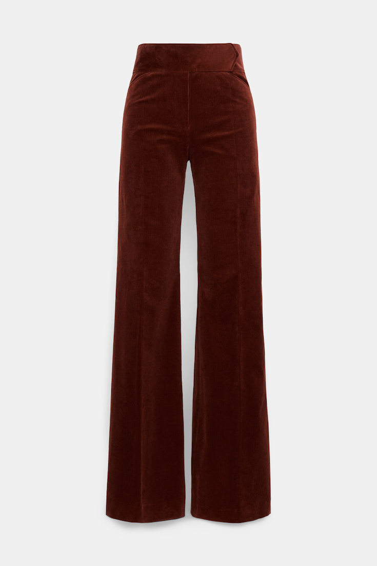 Dorothee Schumacher Cord Hose mit ausgestelltem Bein maroon