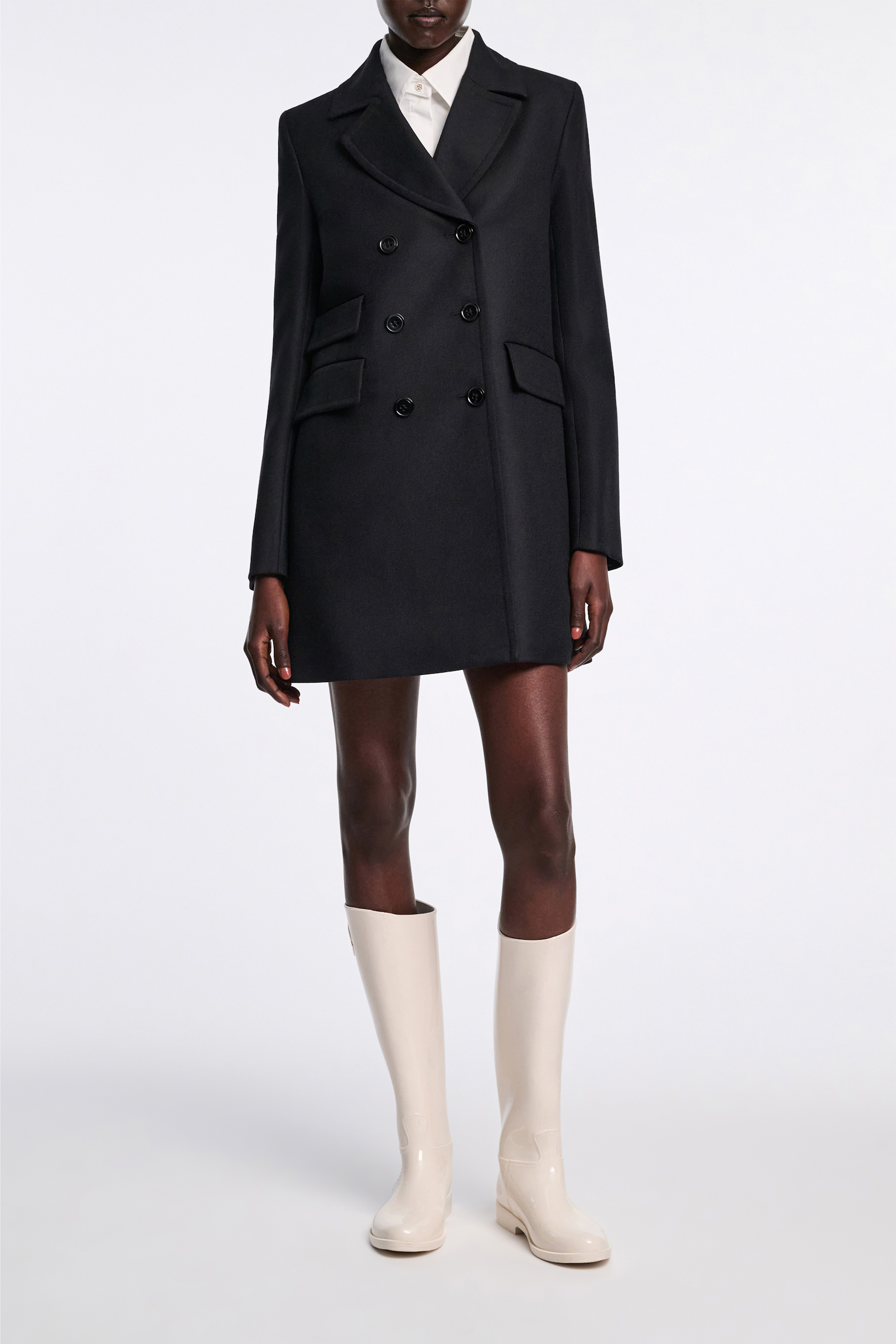 Dorothee Schumacher Zweireihiger Kurzmantel pure black