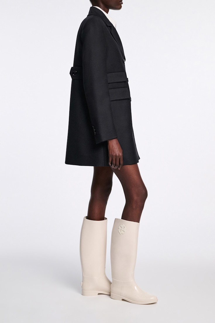 Dorothee Schumacher Zweireihiger Kurzmantel pure black