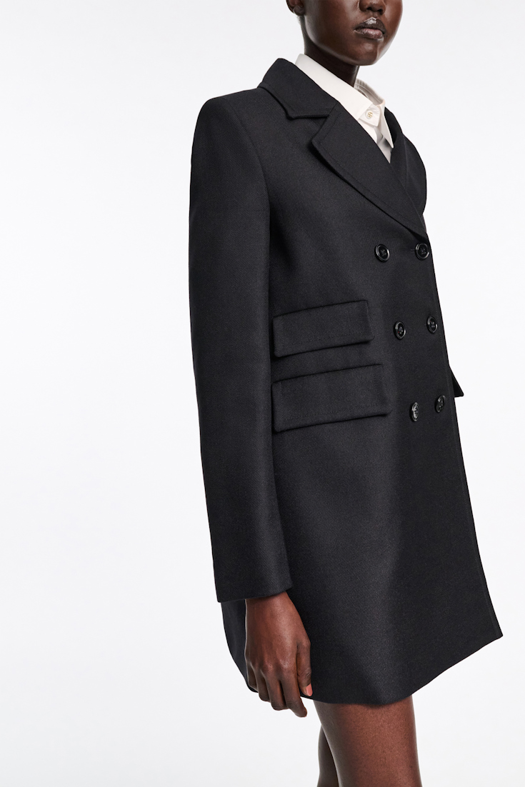 Dorothee Schumacher Zweireihiger Kurzmantel pure black