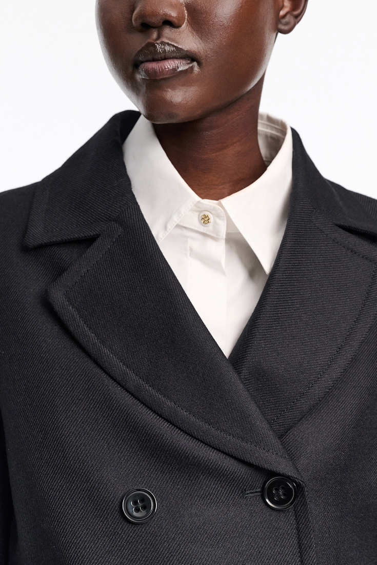 Dorothee Schumacher Zweireihiger Kurzmantel pure black