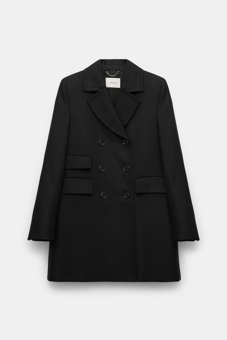Dorothee Schumacher Zweireihiger Kurzmantel pure black