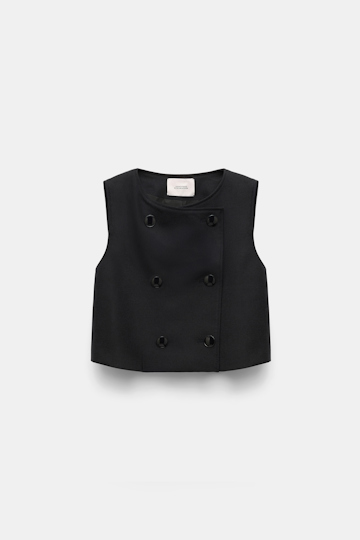 Dorothee Schumacher Zweireihige Weste pure black