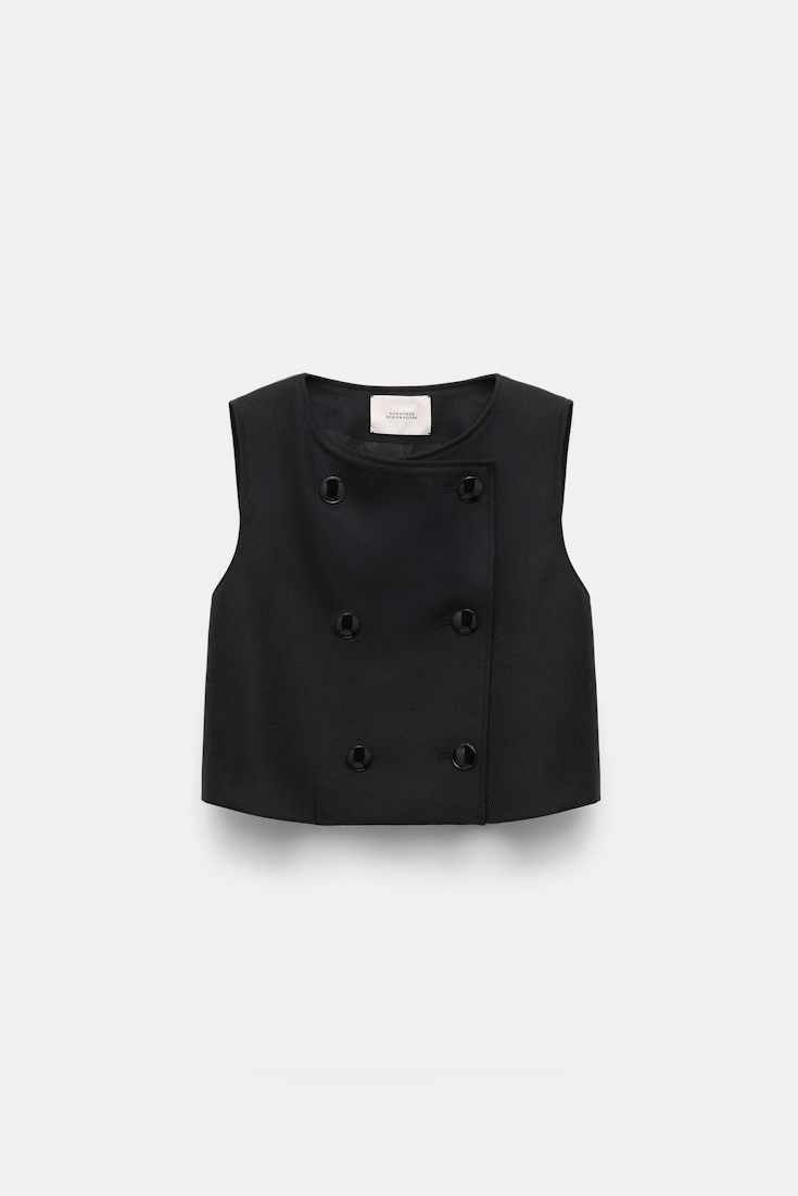Dorothee Schumacher Zweireihige Weste pure black