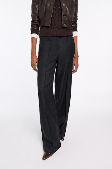 Dorothee Schumacher Wide leg pants in virgin wool pure black