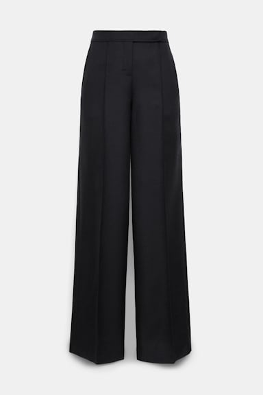 Dorothee Schumacher Wide leg pants in virgin wool pure black