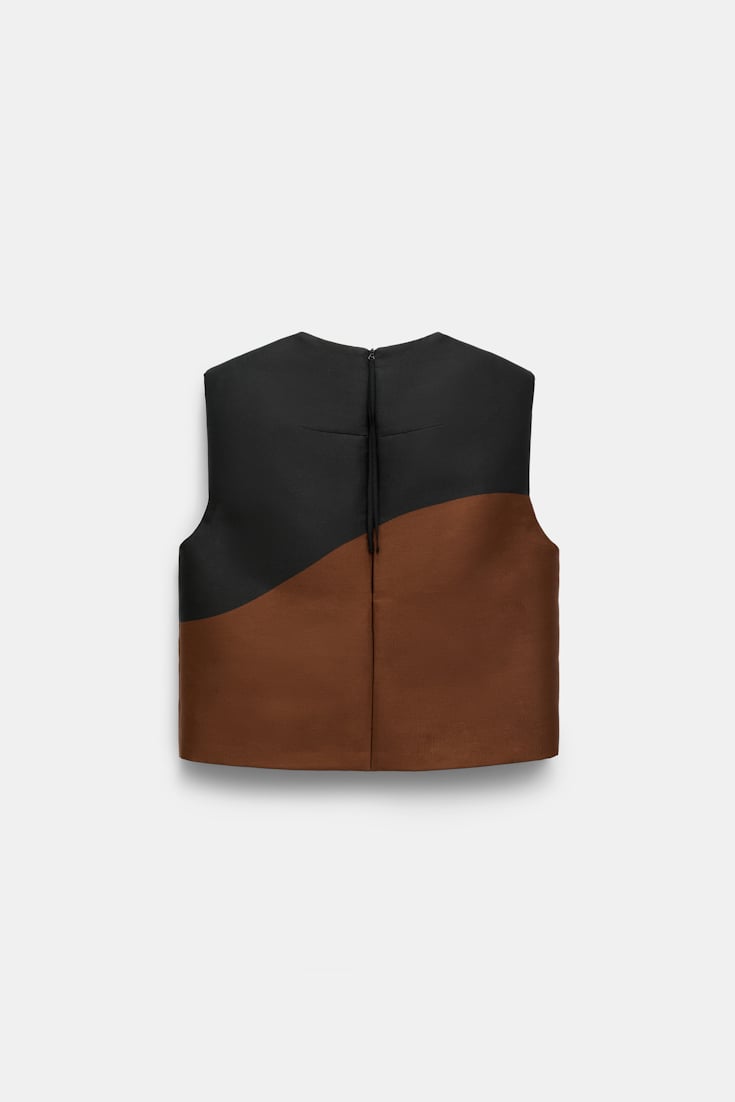 Dorothee Schumacher Top in cloque jacquard caramel black