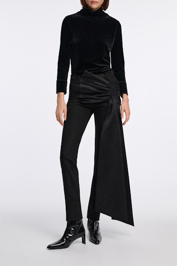 Dorothee Schumacher Skinny Jeans mit großer Satin-Schleife pure black