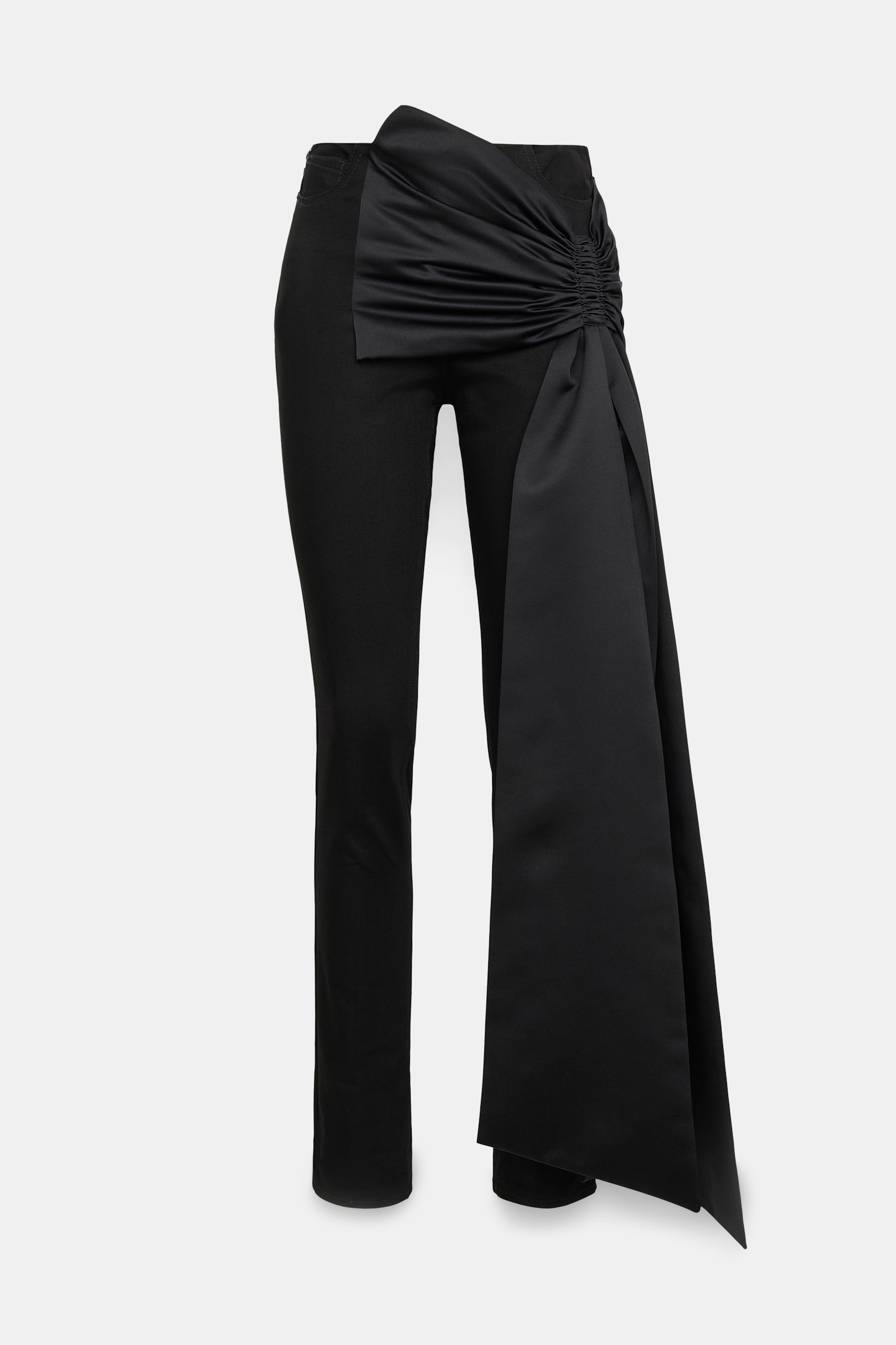 Dorothee Schumacher Skinny Jeans mit großer Satin-Schleife pure black
