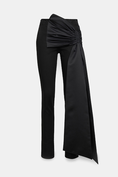 Dorothee Schumacher Skinny jeans with satin bow pure black